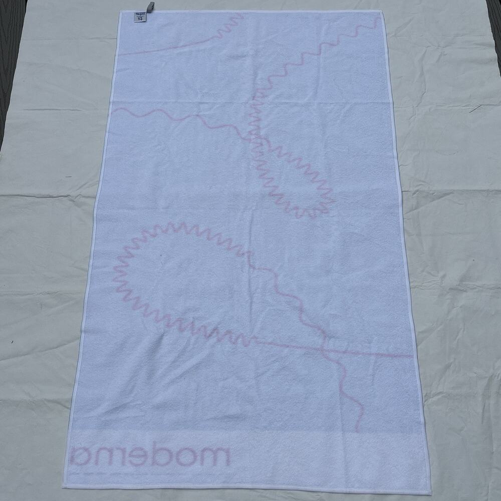 Moderna Bath Beach Towel Pharmaceutical Pharma Promo 34x58” Preowned - Picture 4 of 8